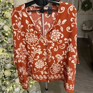 Like Love Rust Floral Top